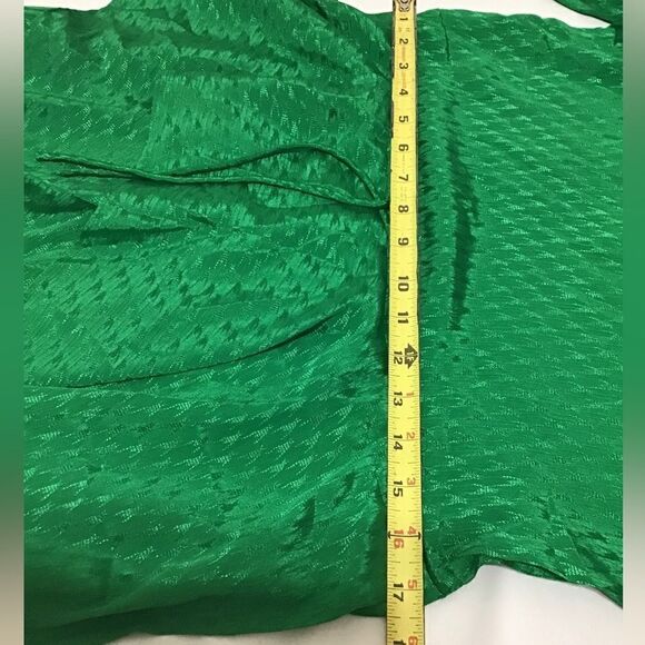 Maje Green Happy Days Jacquard Midi Asymmetrical Hem Dress New Size 38 - Picture 12 of 13